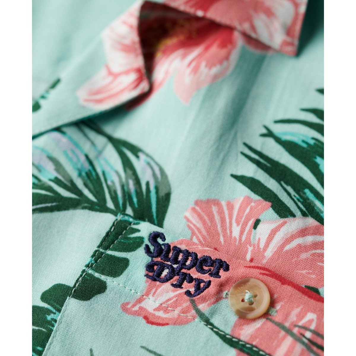 Chemise Beach Resort vert menthe, SUPERDRY