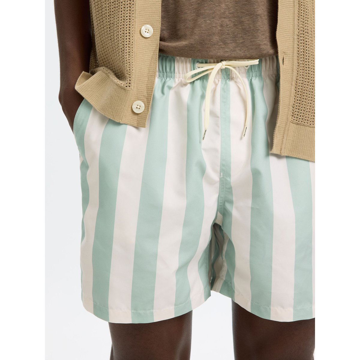 Short De Bain vert - bok choy, SELECTED