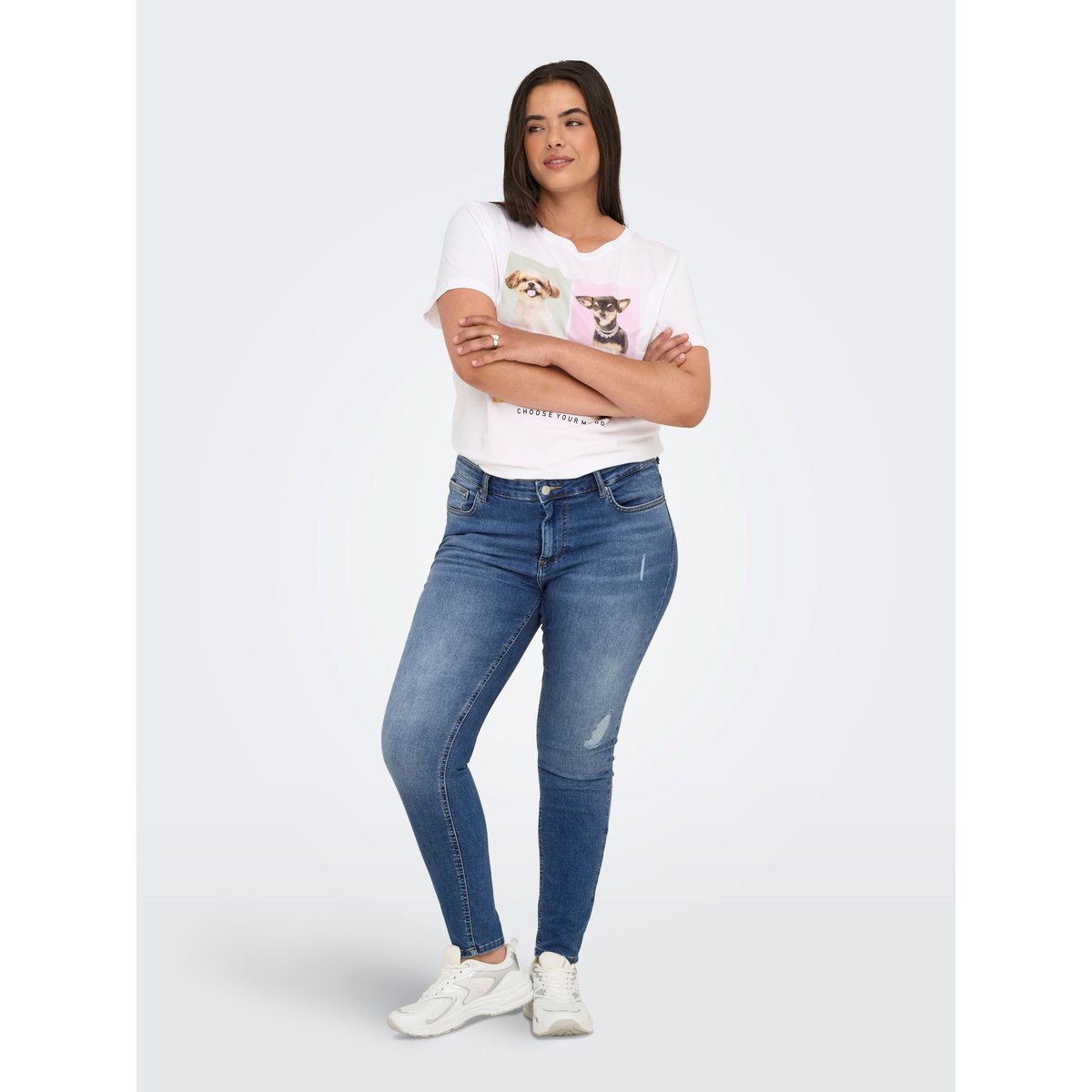 Jean Skinny medium blue denim, ONLY CARMAKOMA