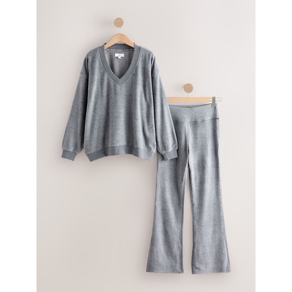 Ensemble tunique et pantalon en polaire gris, NEXT