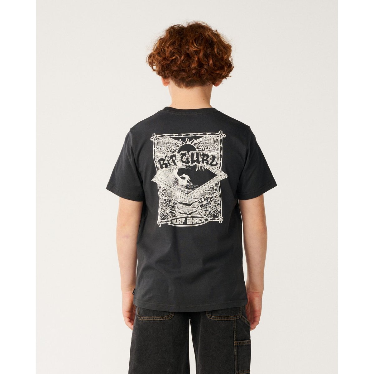 T-shirt enfant SURF SHACK ART washed black, RIP CURL