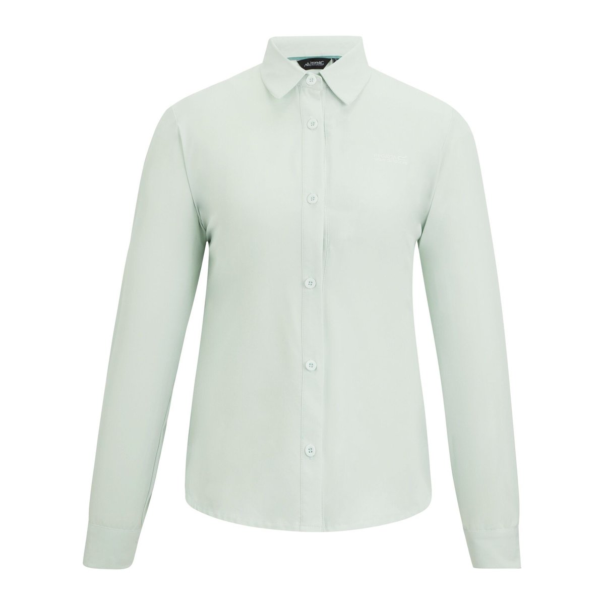 Chemise unie manches longues TRAVEL LIGHT turquoise pâle, REGATTA