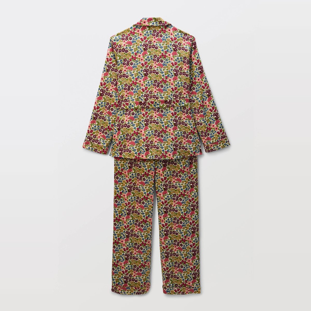 Pyjama long imprimé en coton gratté bio GOTS amaretti, MONOPRIX