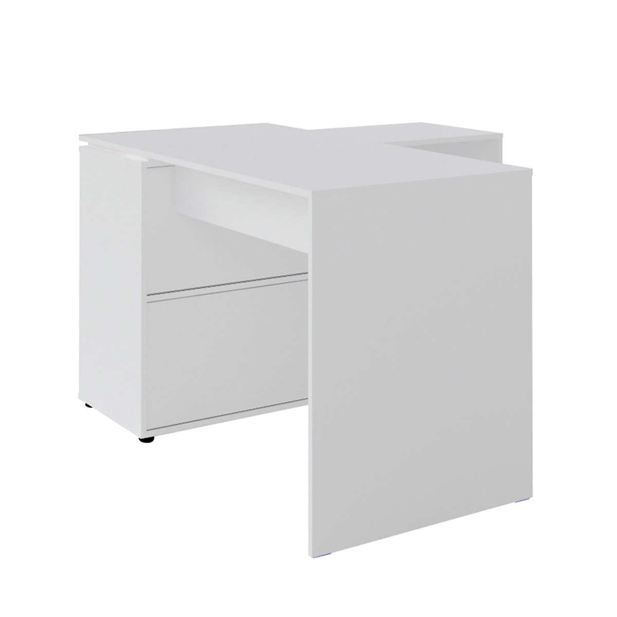 Bureau d'angle ANGUS blanc, AKITEN RETAIL
