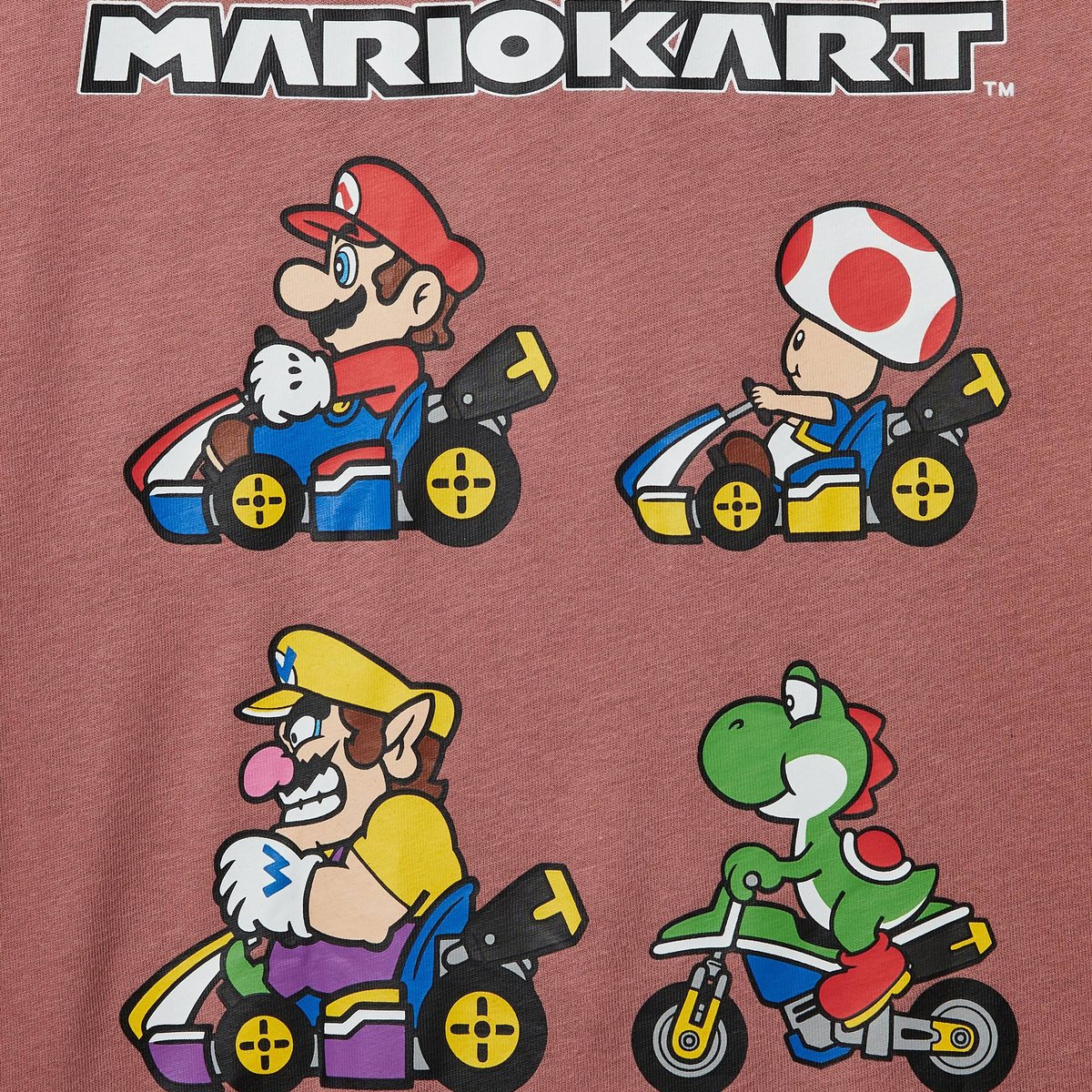 T-shirt MARIO KART manches courtes imprimé en coton BIO GOTS blossom, MONOPRIX