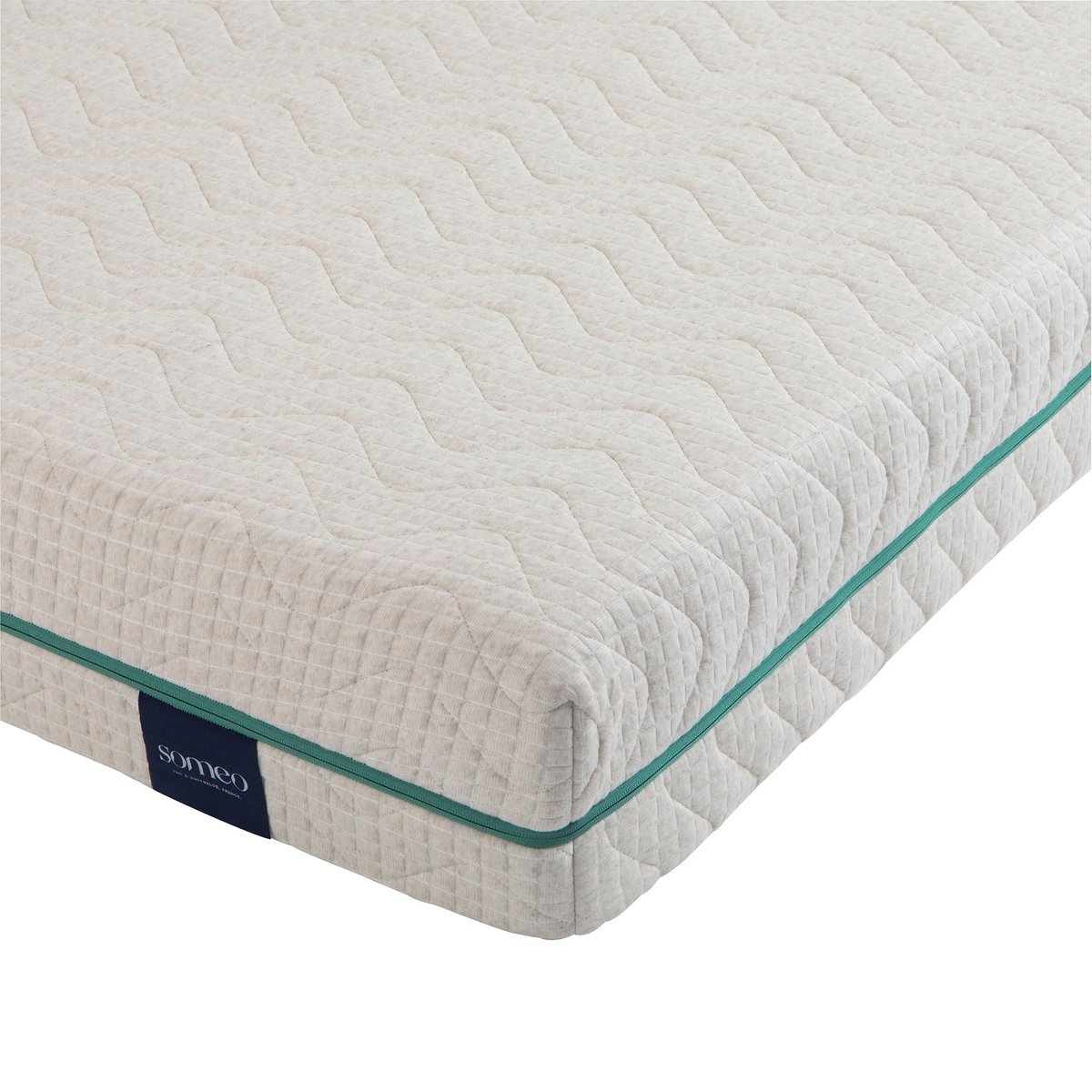 Housse naturelle de remplacement pour matelas Aube 700 ecru, SOMEO