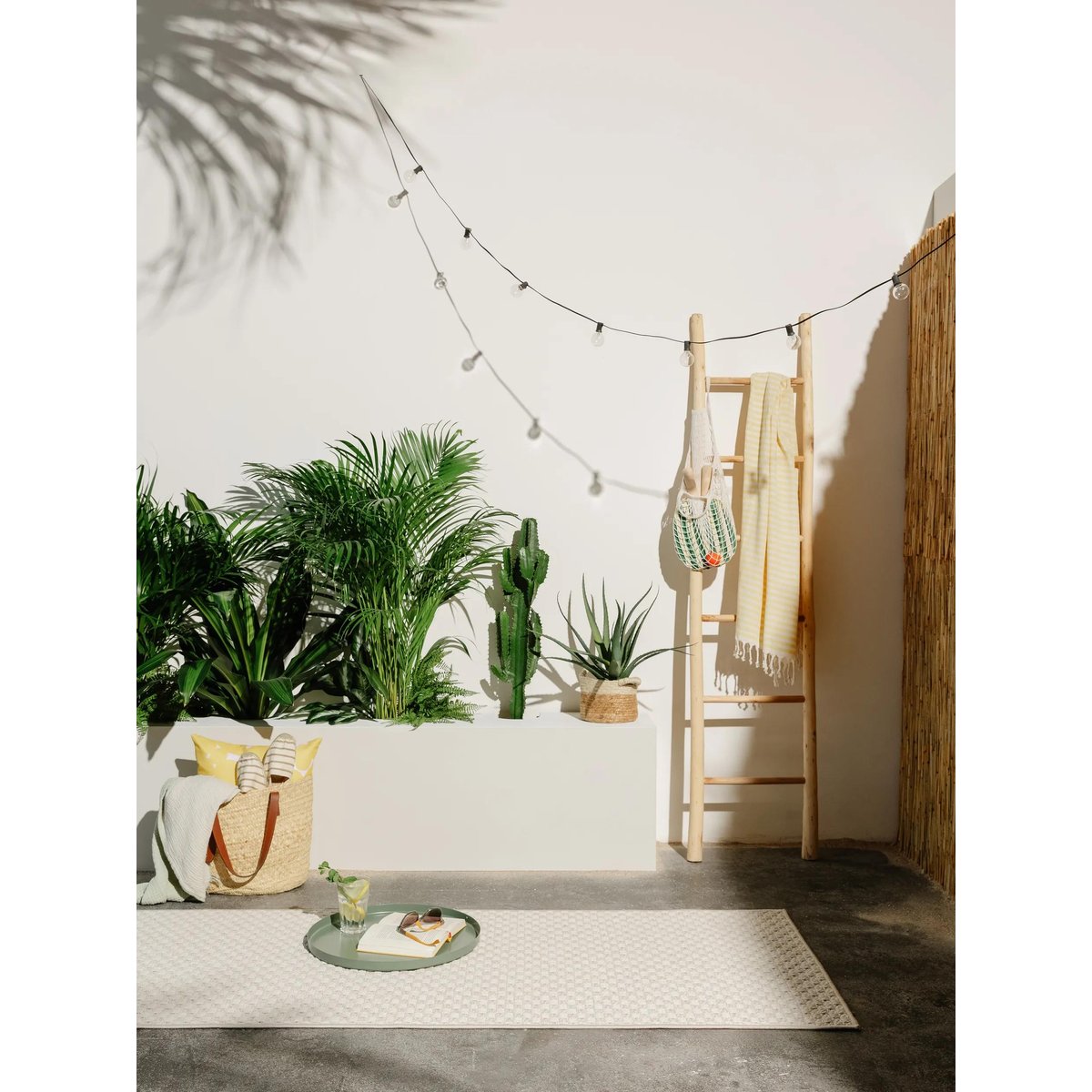 Tapis de couloir d'extérieur & intérieur TAISSA crème, BENUTA