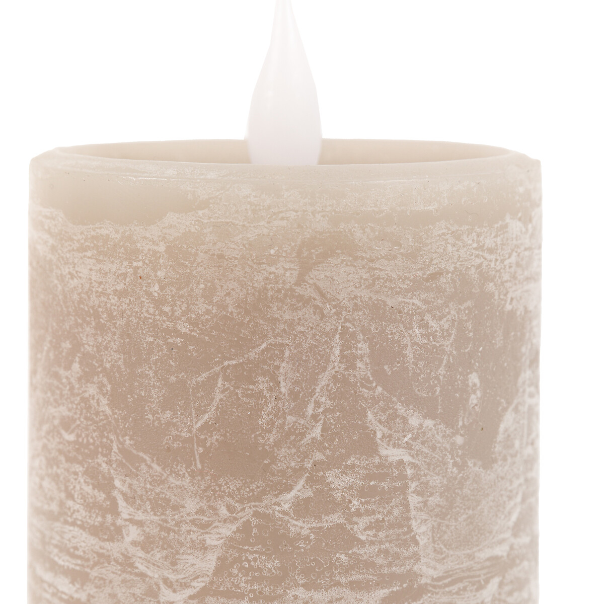 Set of 3 LED 1-Wick Candles in Greige grey, ÉDITÉ