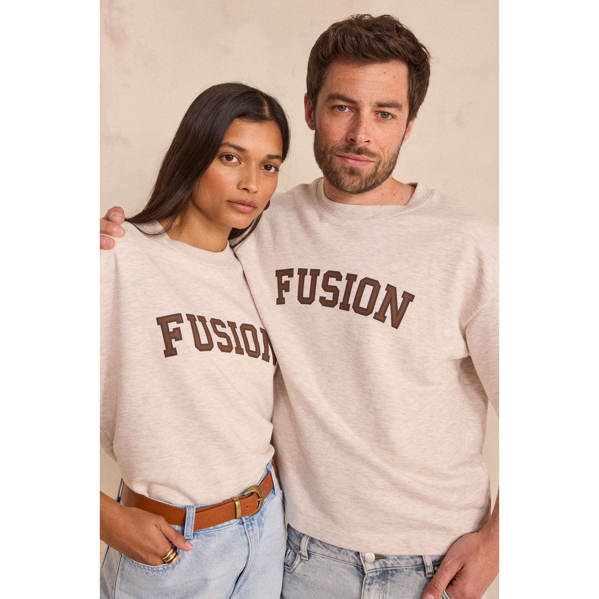 Sweatshirt unisexe à manches courtes ENVOUTANT naturel, Maison 123