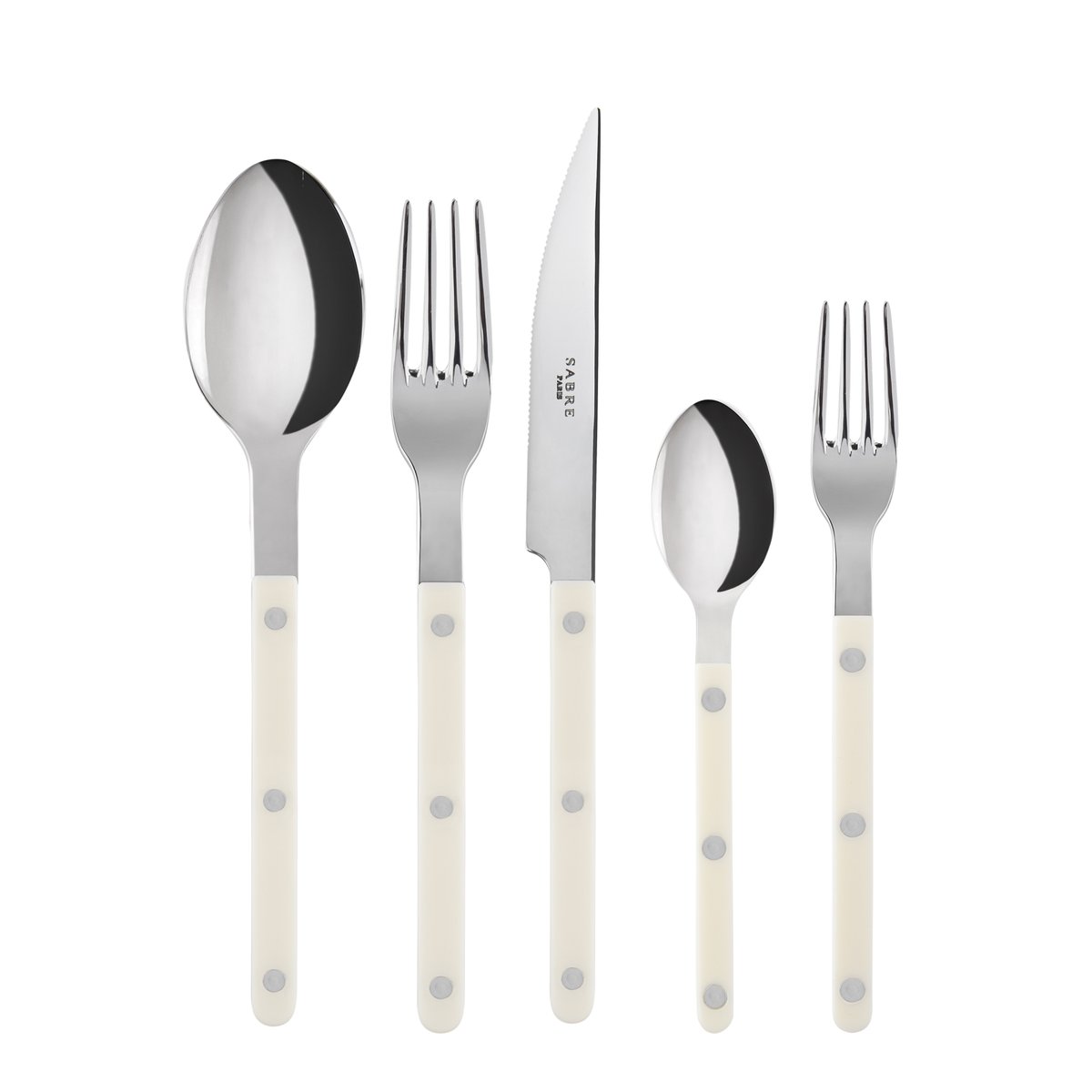 Set de 5 couverts de table, Bistrot ivoire, SABRE