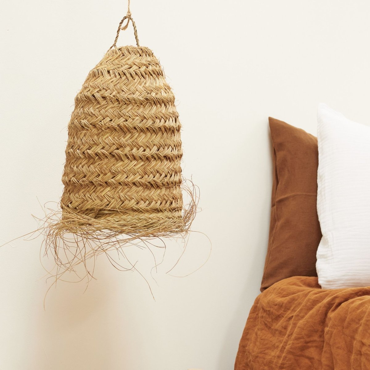 Abat-jour tube fibre de palmier - LOJI naturel, HOME MAISON