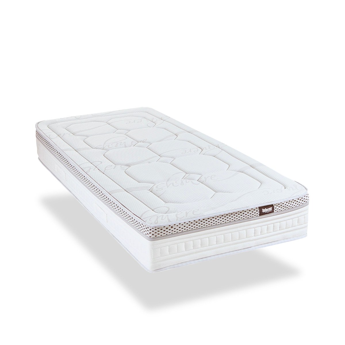 Matelas Hybride 28 cm CONCORDE II - 90x190 cm blanc, BELLECOUR