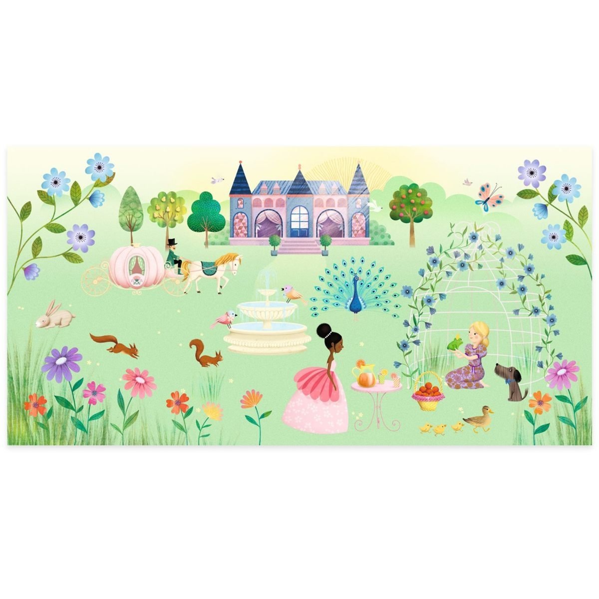 Histoires de stickers La vie au château multicolore, DJECO