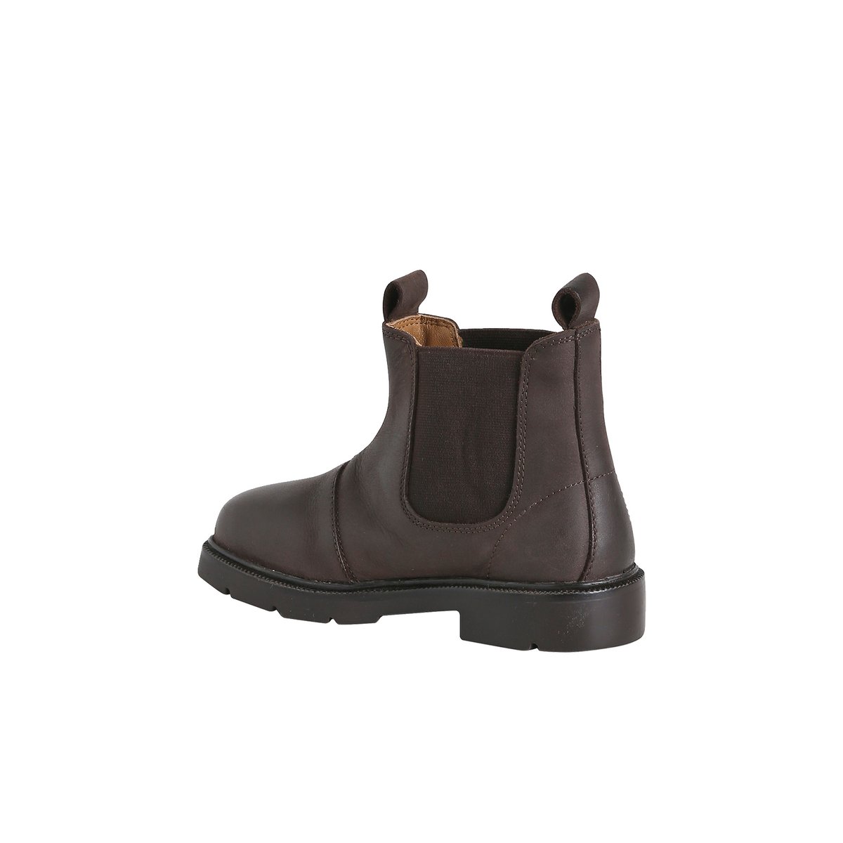 Boots cuir élastiquées brun, VERTBAUDET