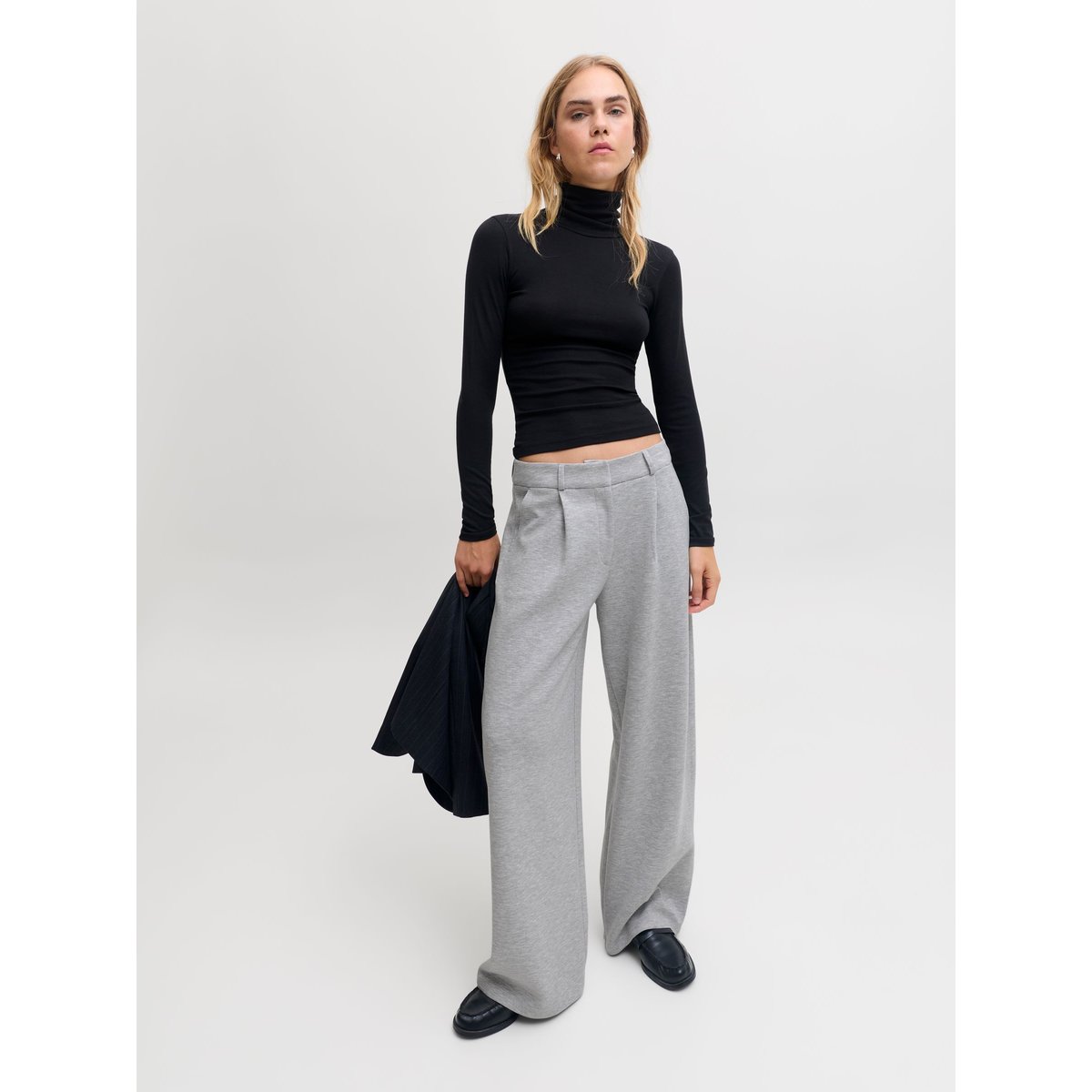 Pantalon grise - light grey melange, JJXX