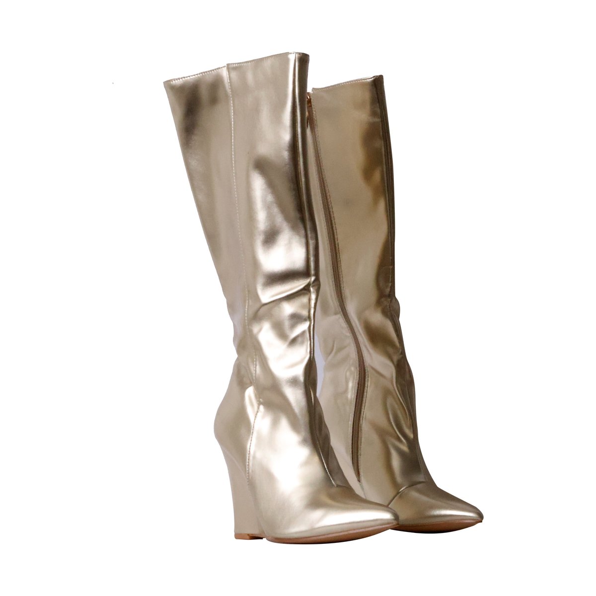 Bottes à Talon Zip or, ENZA NUCCI