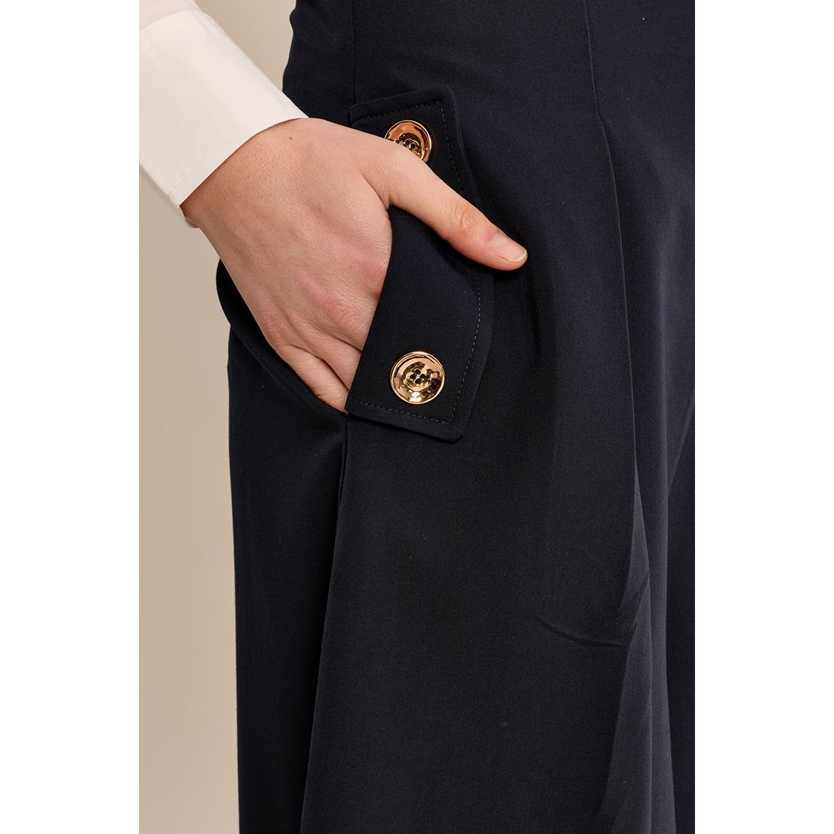 Jupe culotte taille haute navy blue, MOLLY BRACKEN