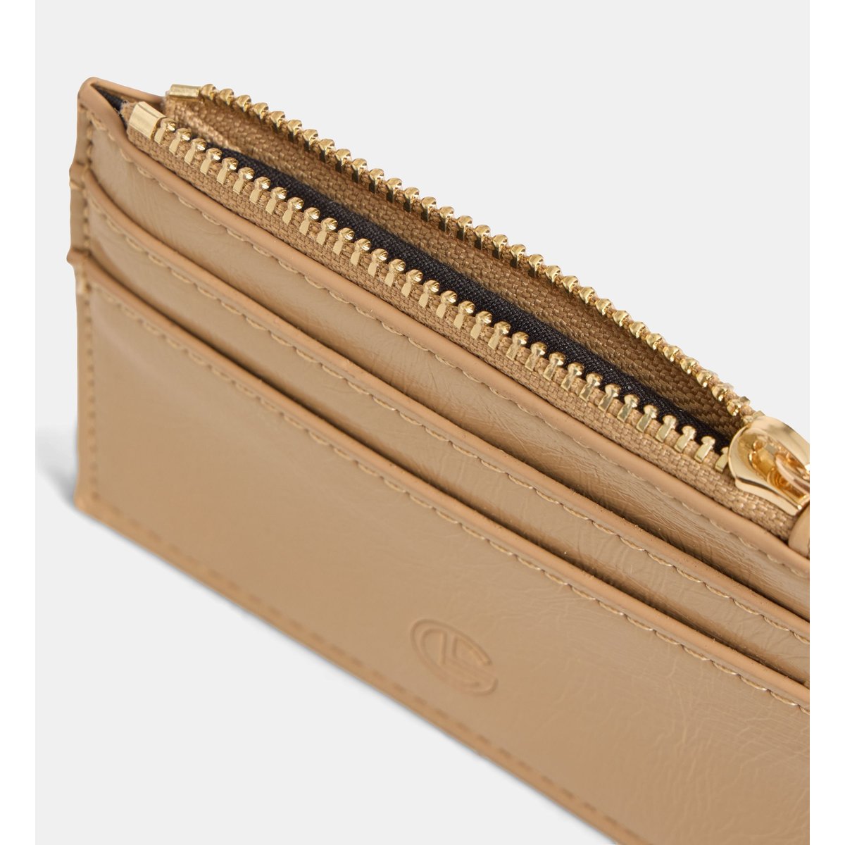 Porte-cartes malory vernis froissé taupe, GALERIES LAFAYETTE