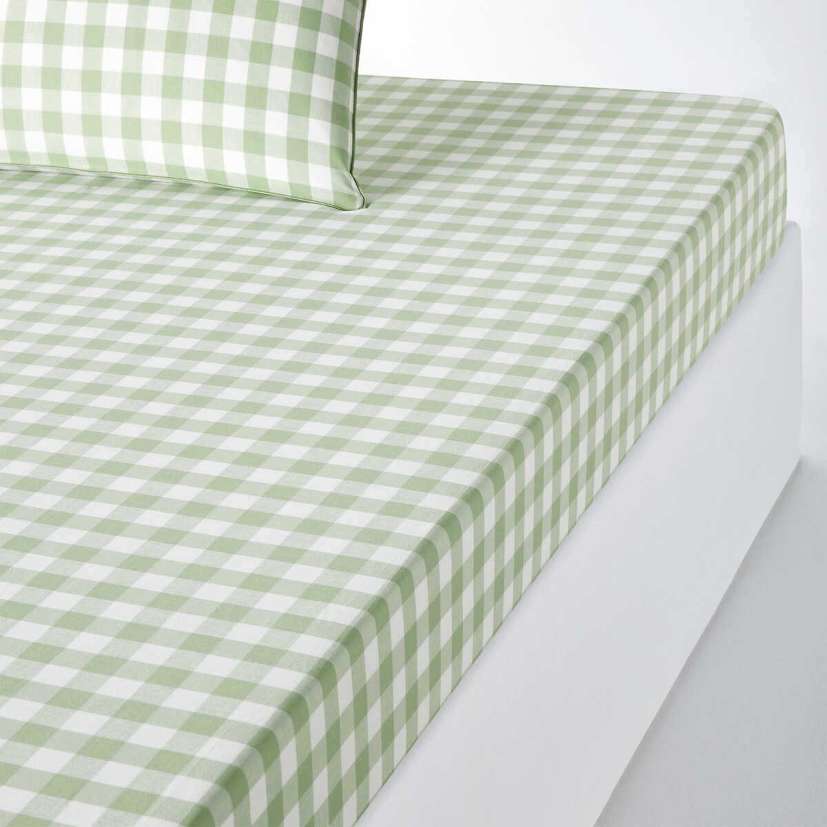 Drap-housse coton bonnet 30 cm, Veldi vert vert, LA REDOUTE INTERIEURS