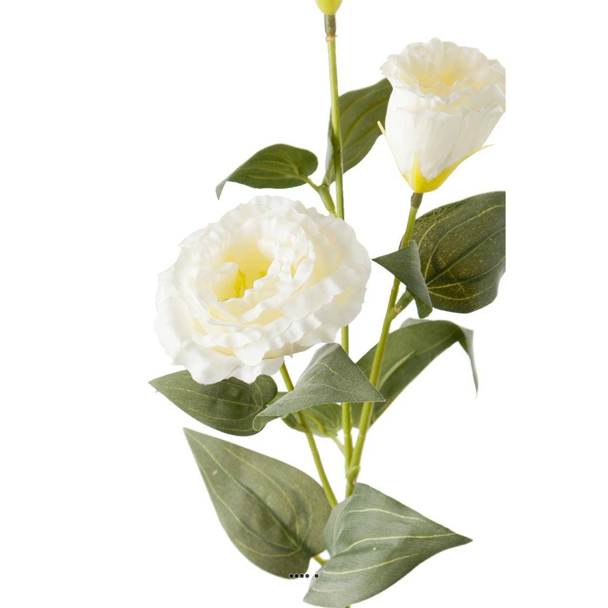 Lisianthus artificiel en tige H70cm D18cm 3 f crème, ARTIFICIELLES