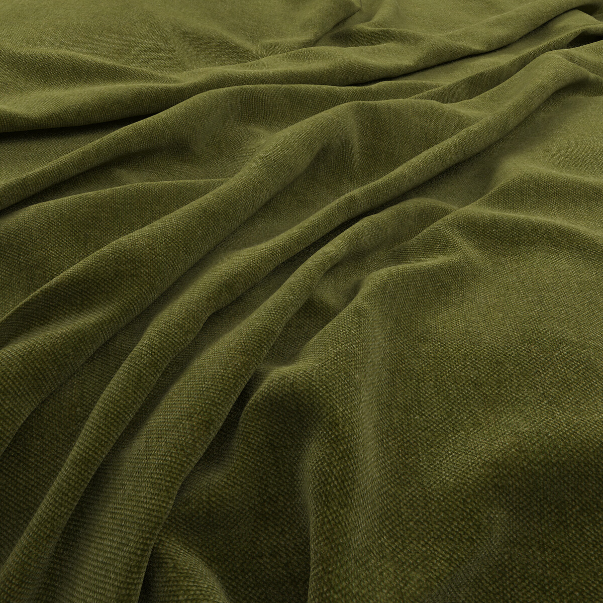 Althaea Crushed Velvet Corner Sofa moss , SWOON