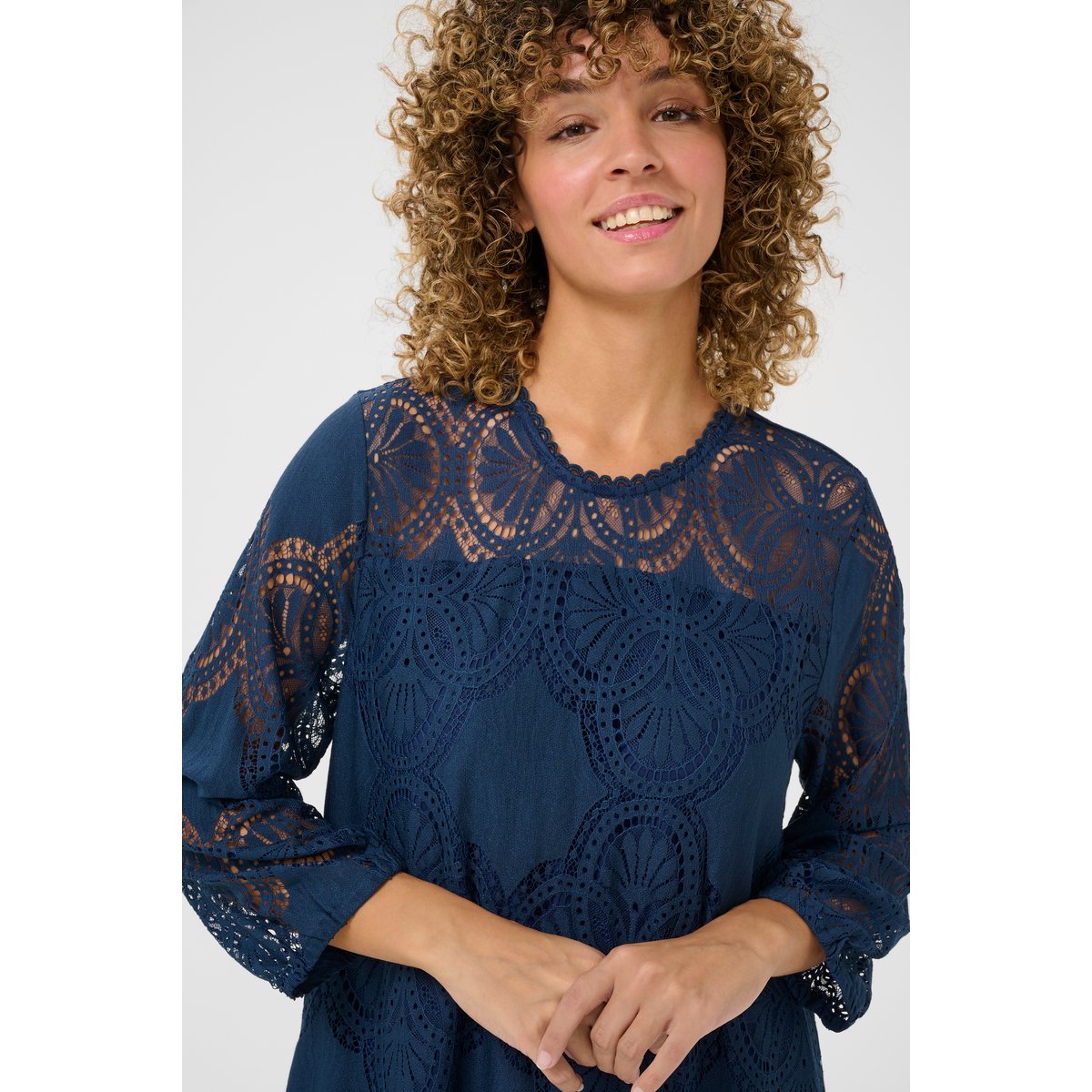 Robe bleu navy blazer, CREAM