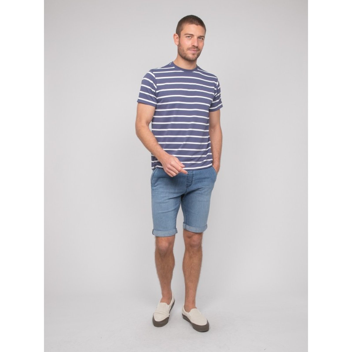T-shirt Rayures Marinière Nalmartin bleu marine, RITCHIE