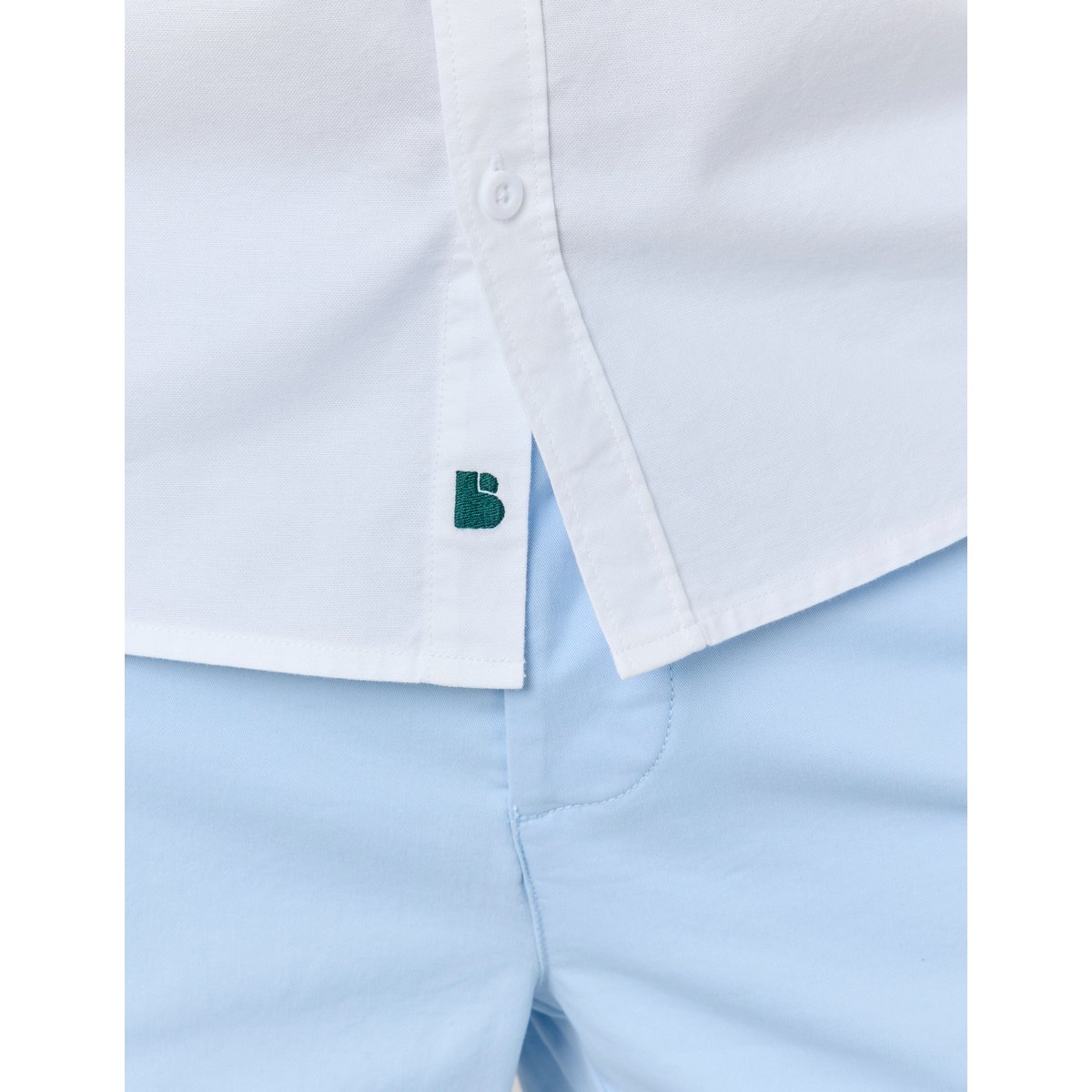 Chemise oxford unie blanc, BZB