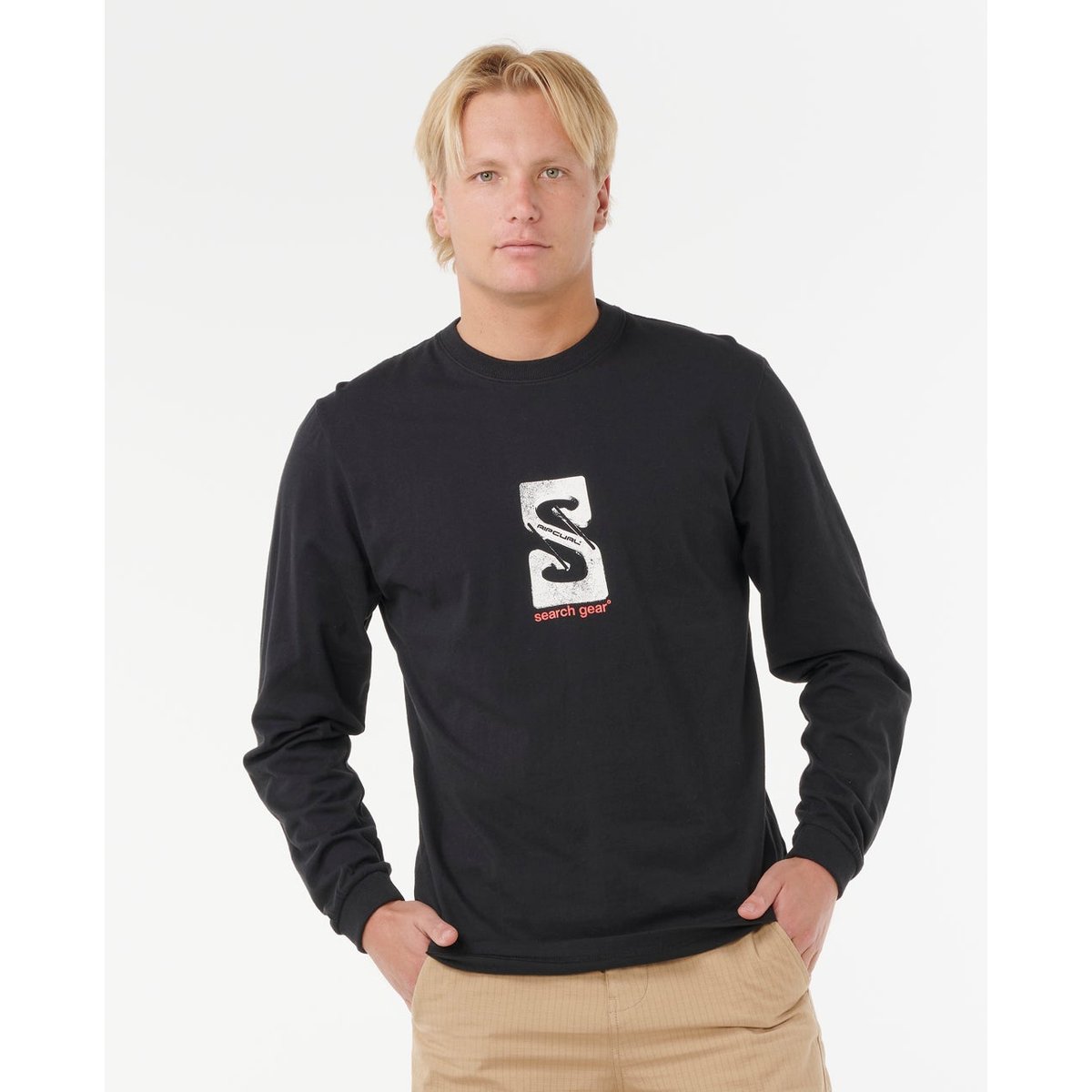 T-shirt à manches longues The SEARCH GEAR noir, RIP CURL