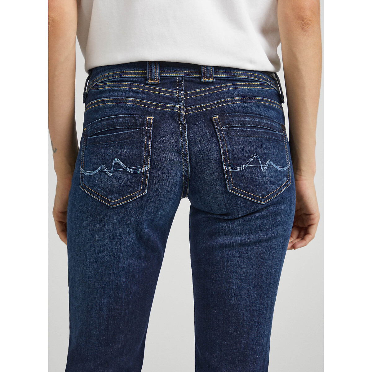 Gen slim fit jeans with mid rise and double buttons ultra dark, PEPE JEANS