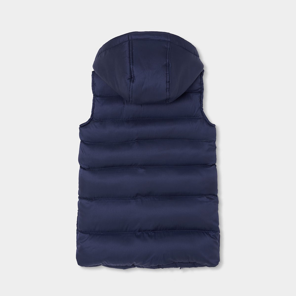 Doudoune sans manches fille avec capuche bleu, BOBOLI