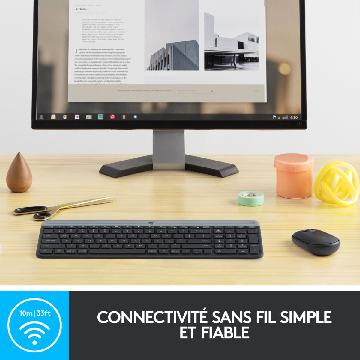 Clavier + Souris MK470 Graphite noir, LOGITECH