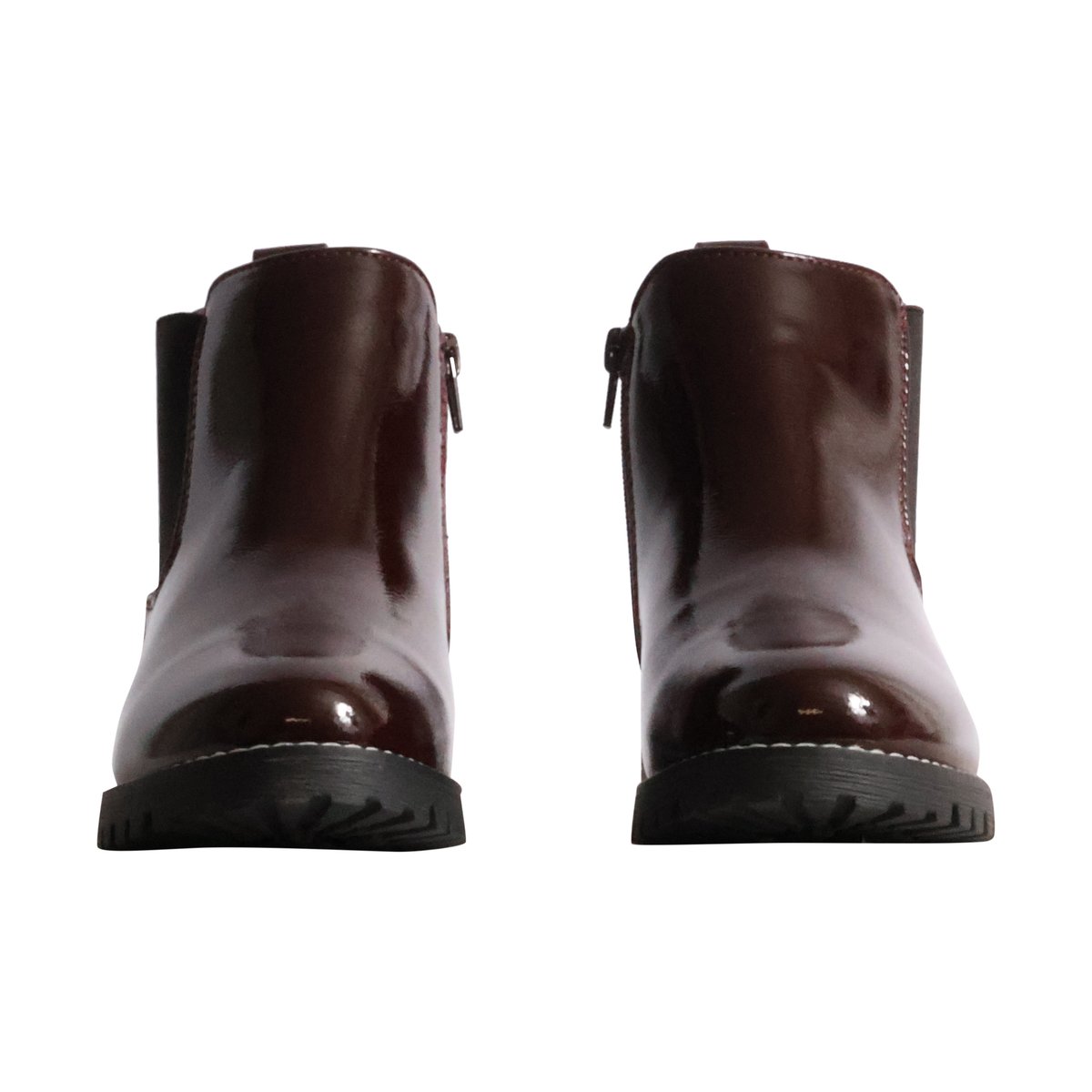 Bottines à Zip bordeaux, THE DIVINE FACTORY