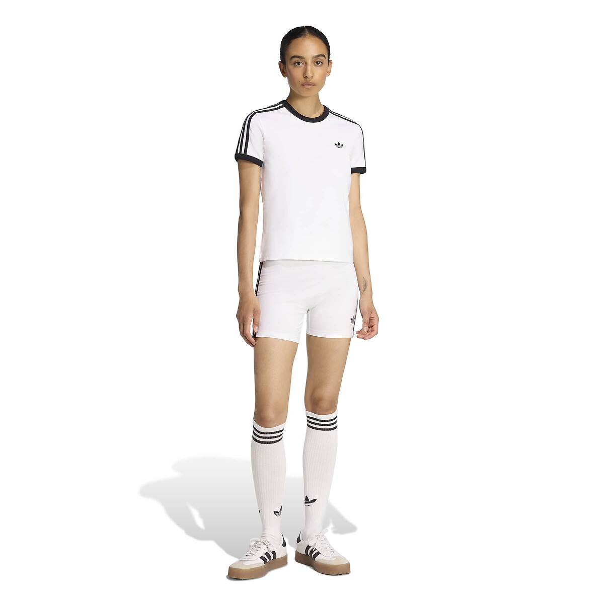 T-shirt manches courtes 3 Stripes blanc, adidas Originals