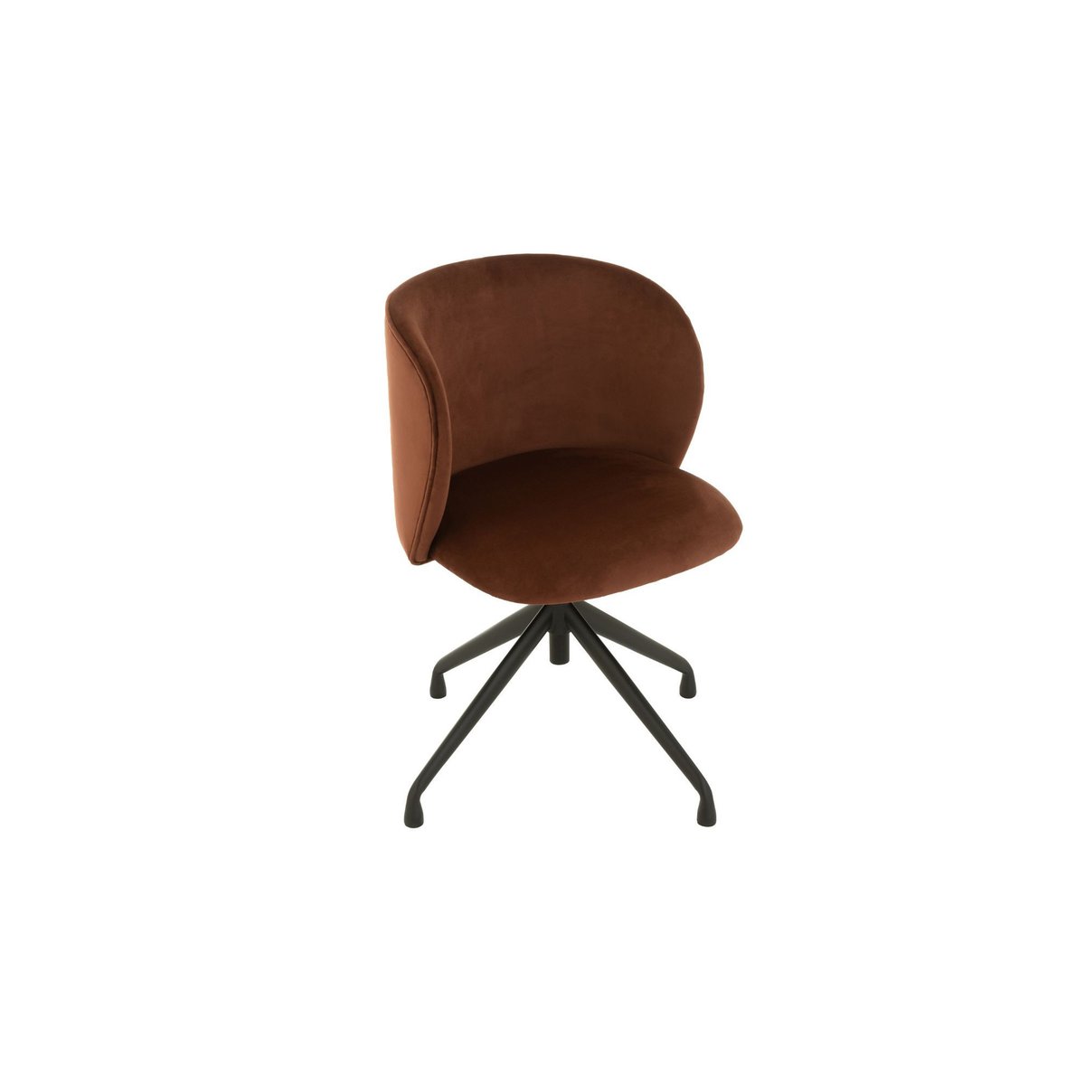Chaises pivotantes réglables en hauteur velours (lot de 2) - MIA marron, HELLIN, DEPUIS 1862