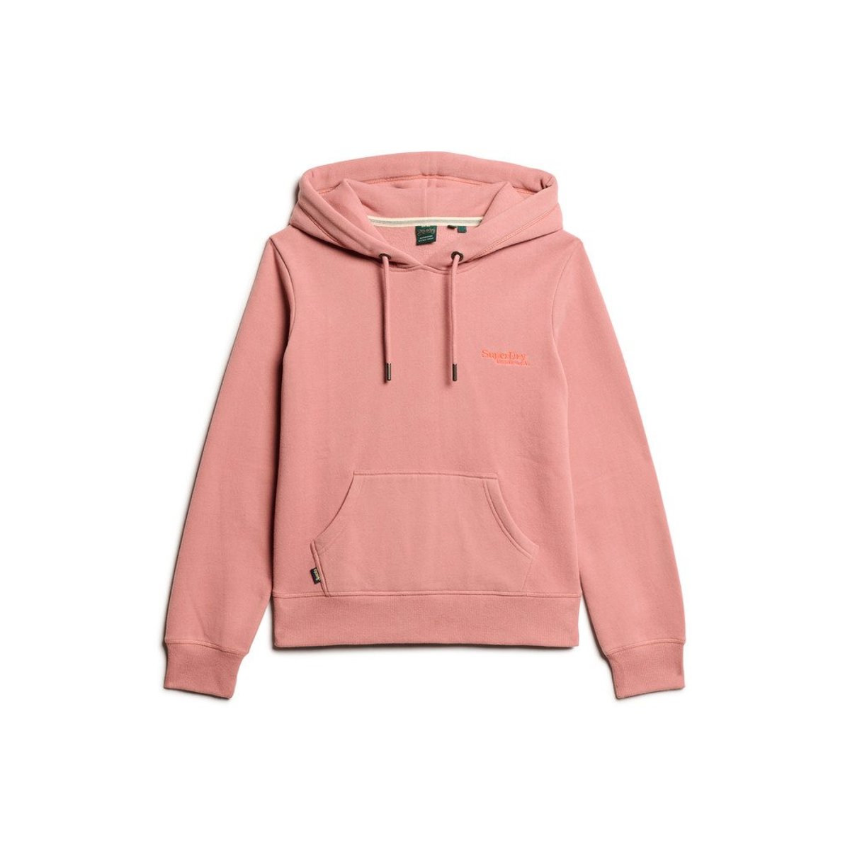 Sweat à capuche à logo Essential rose cendré, SUPERDRY