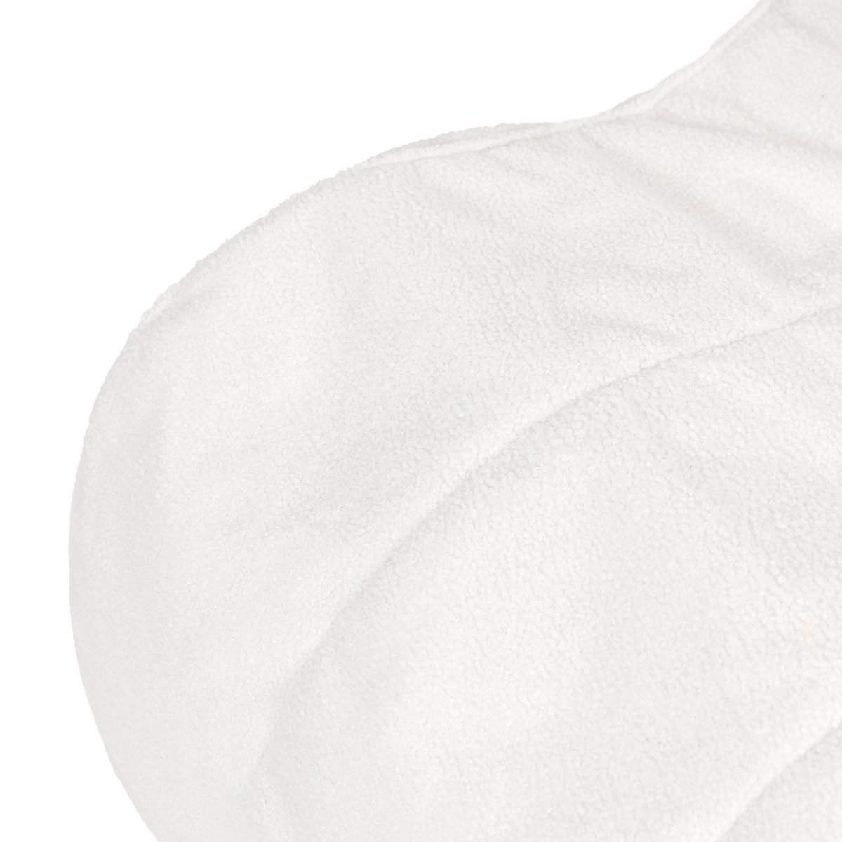 Pouf chauffeuse fauteuil de sol en bouclette Oeko-Tex® - SWOOP ivoire, ICON