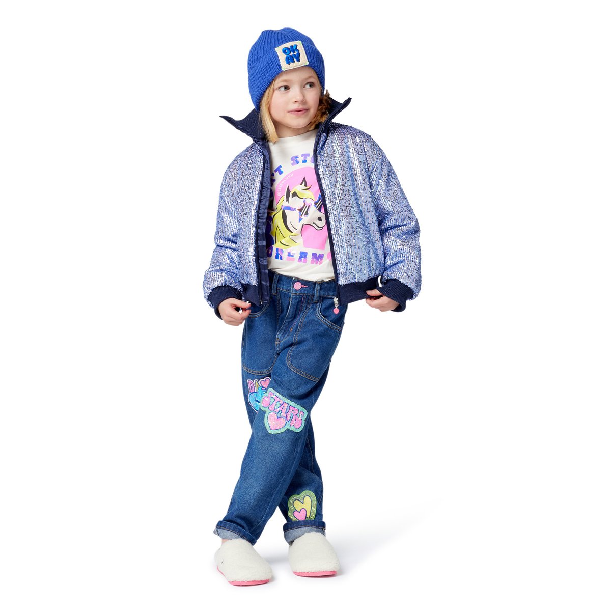 Pantalon en denim denim indigo blue, BILLIEBLUSH