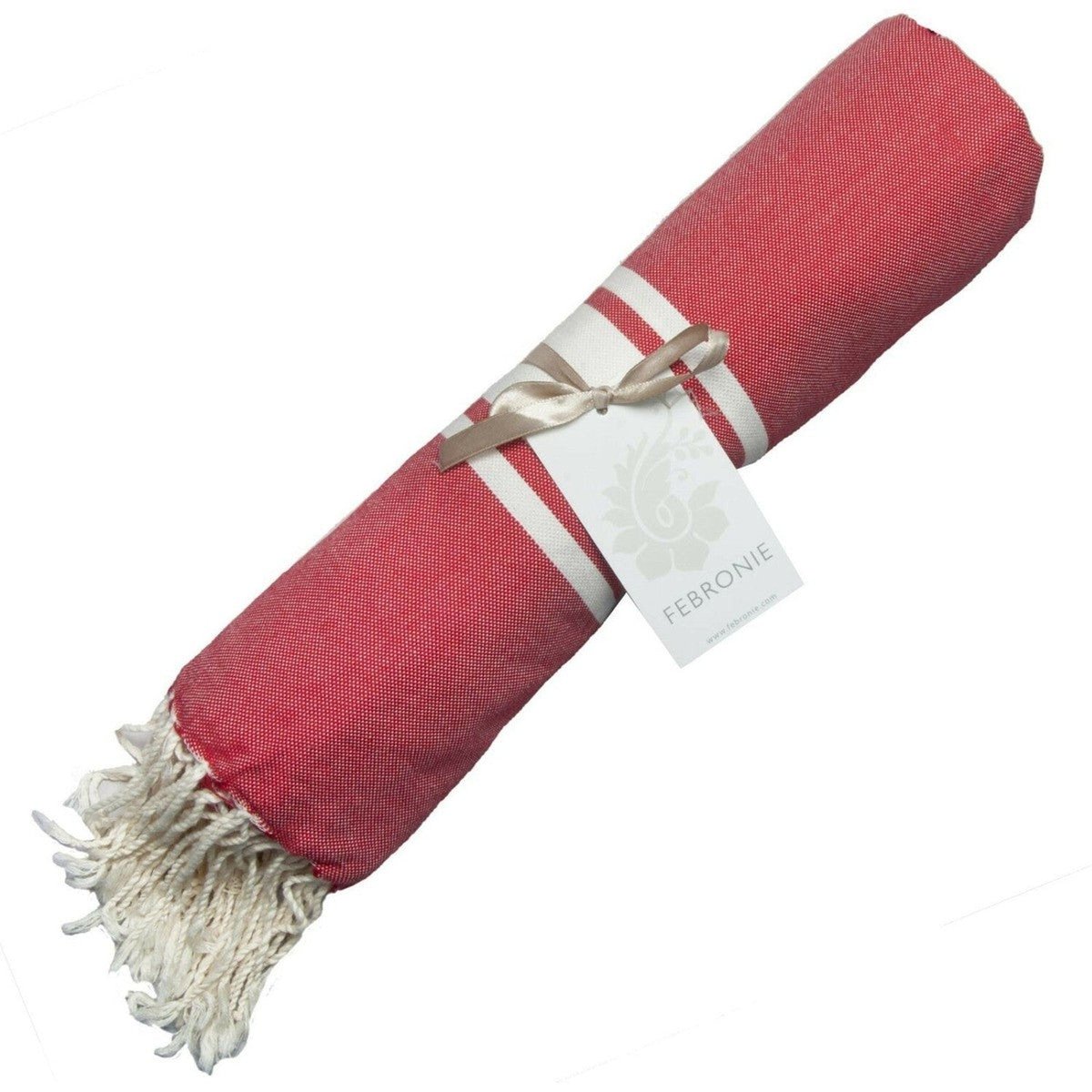 Fouta coton ST TROPEZ rouge, FEBRONIE
