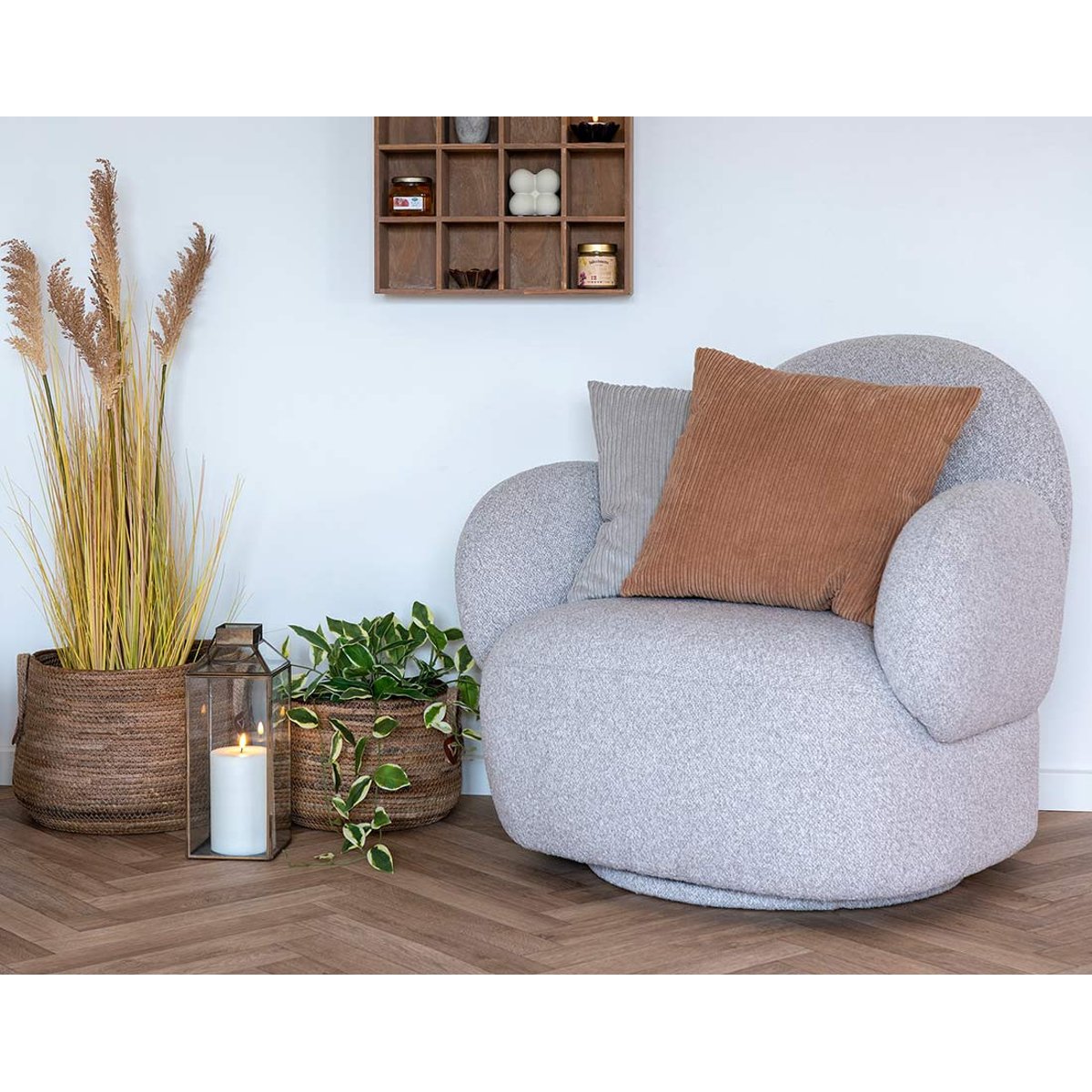 Fauteuil - JAVIER gris clair, BEST MOBILIER