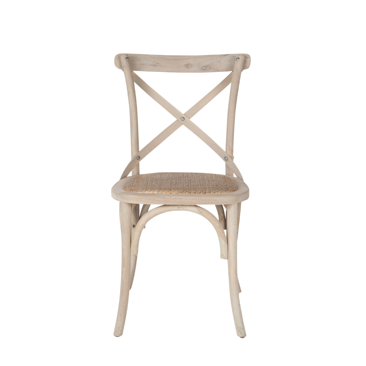 Lot de 6 chaises en bois massif et cannage L61 cm - BISTROT bois clair, SIGNATURE