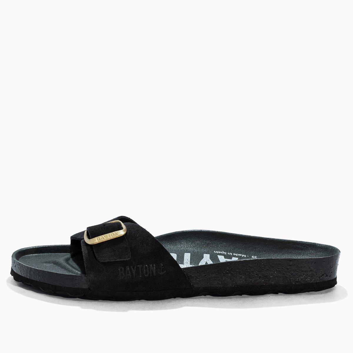 Sandales en cuir suédé ZEPHYR black, BAYTON