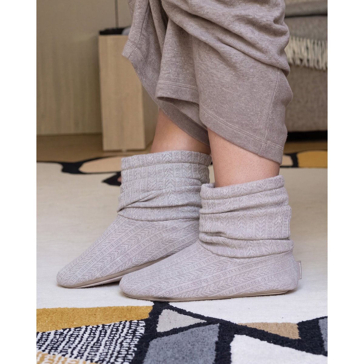 Chaussons Bottillons beige, ISOTONER
