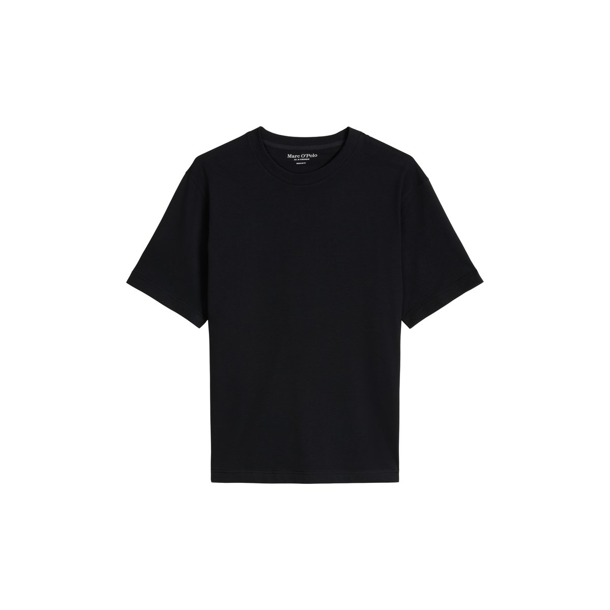 T-shirt relaxed en jersey de coton bio épais noir, MARC O'POLO