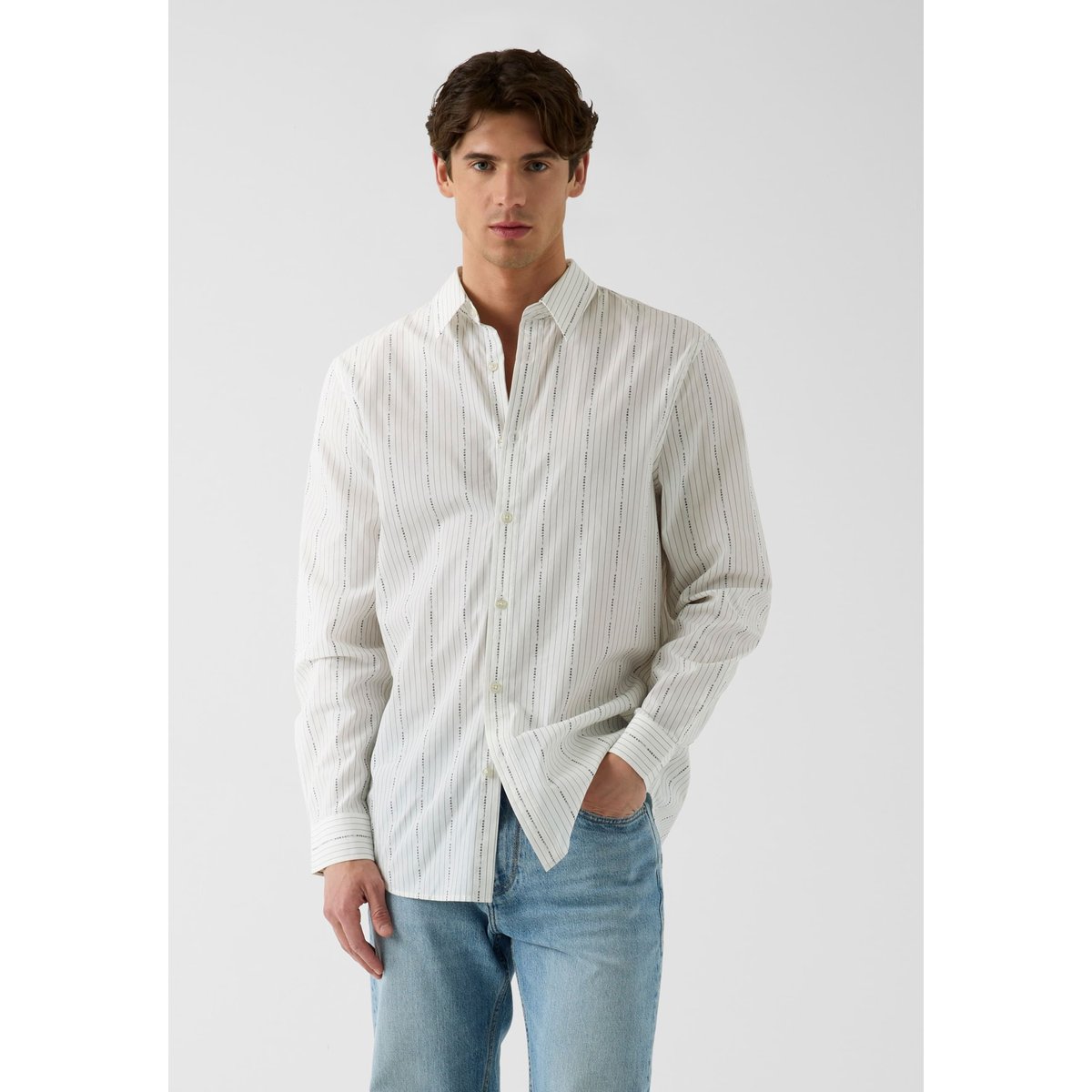 Chemise Rayée blanc multi, GUESS