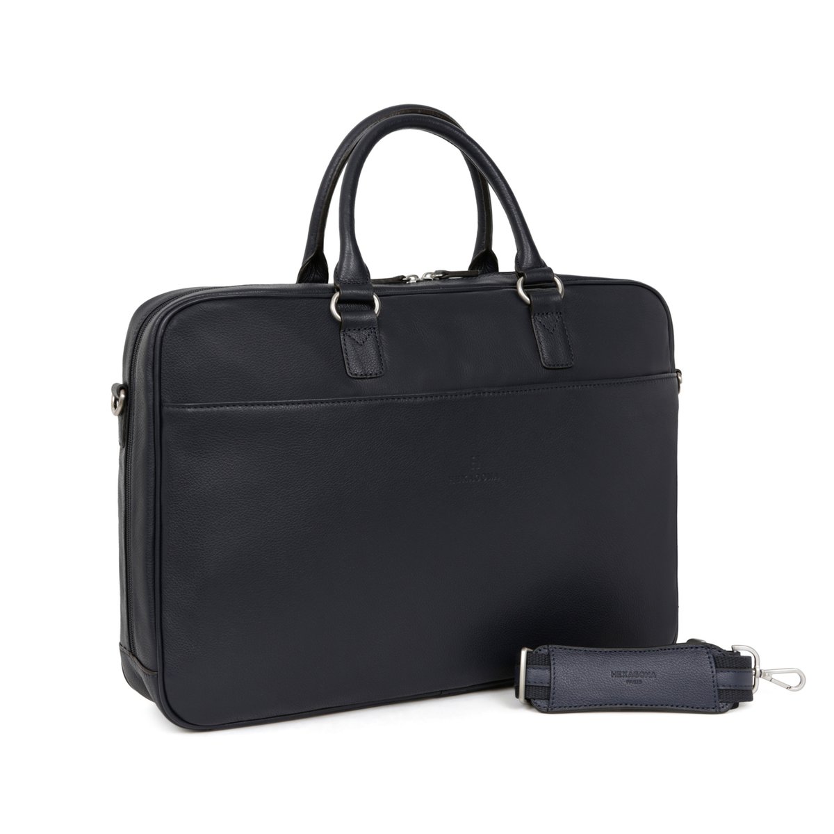 Porte-documents - 15" & A4 CONFORT BUSINESS bleu marine, HEXAGONA