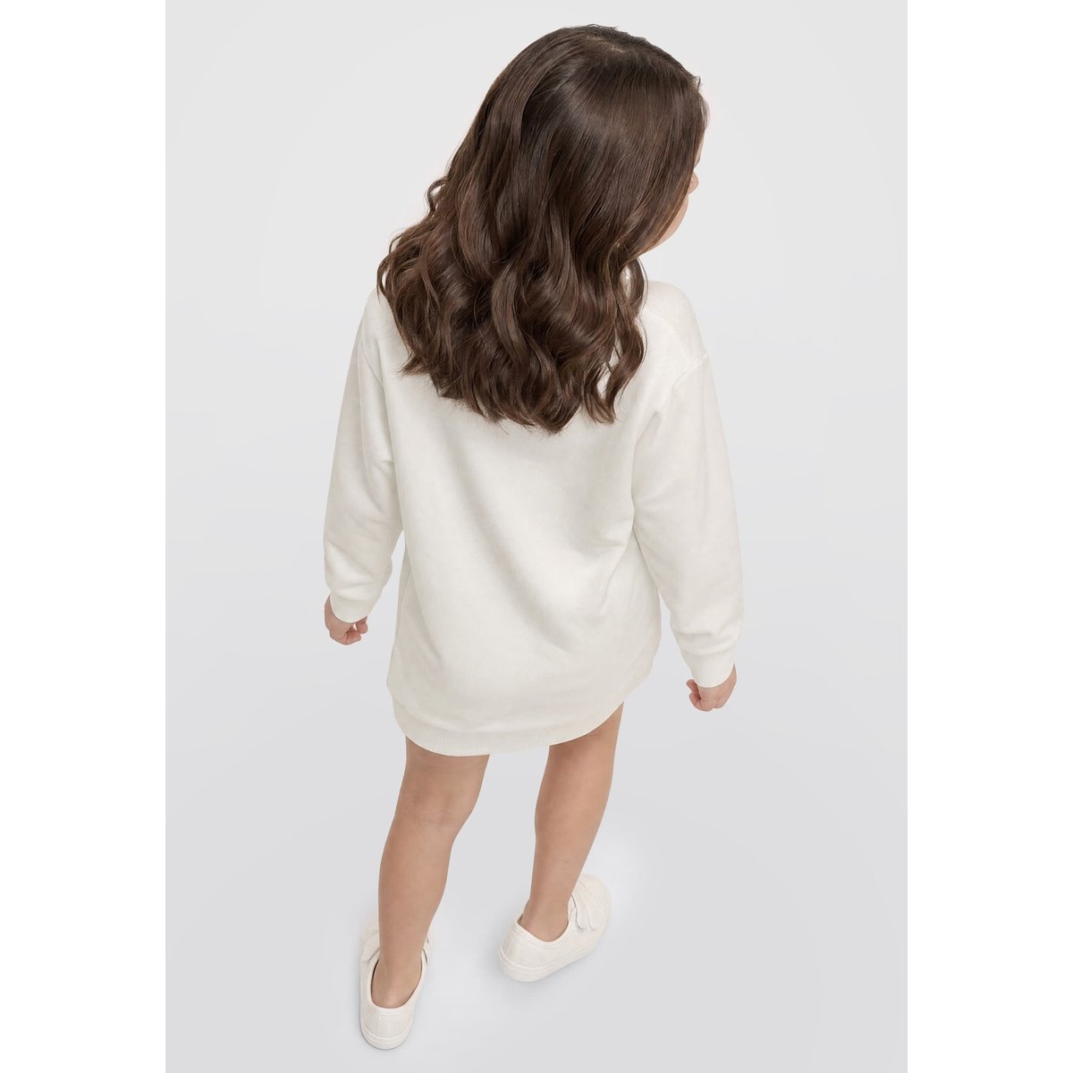 Robe En Polaire Brossée blanc, GUESS KIDS