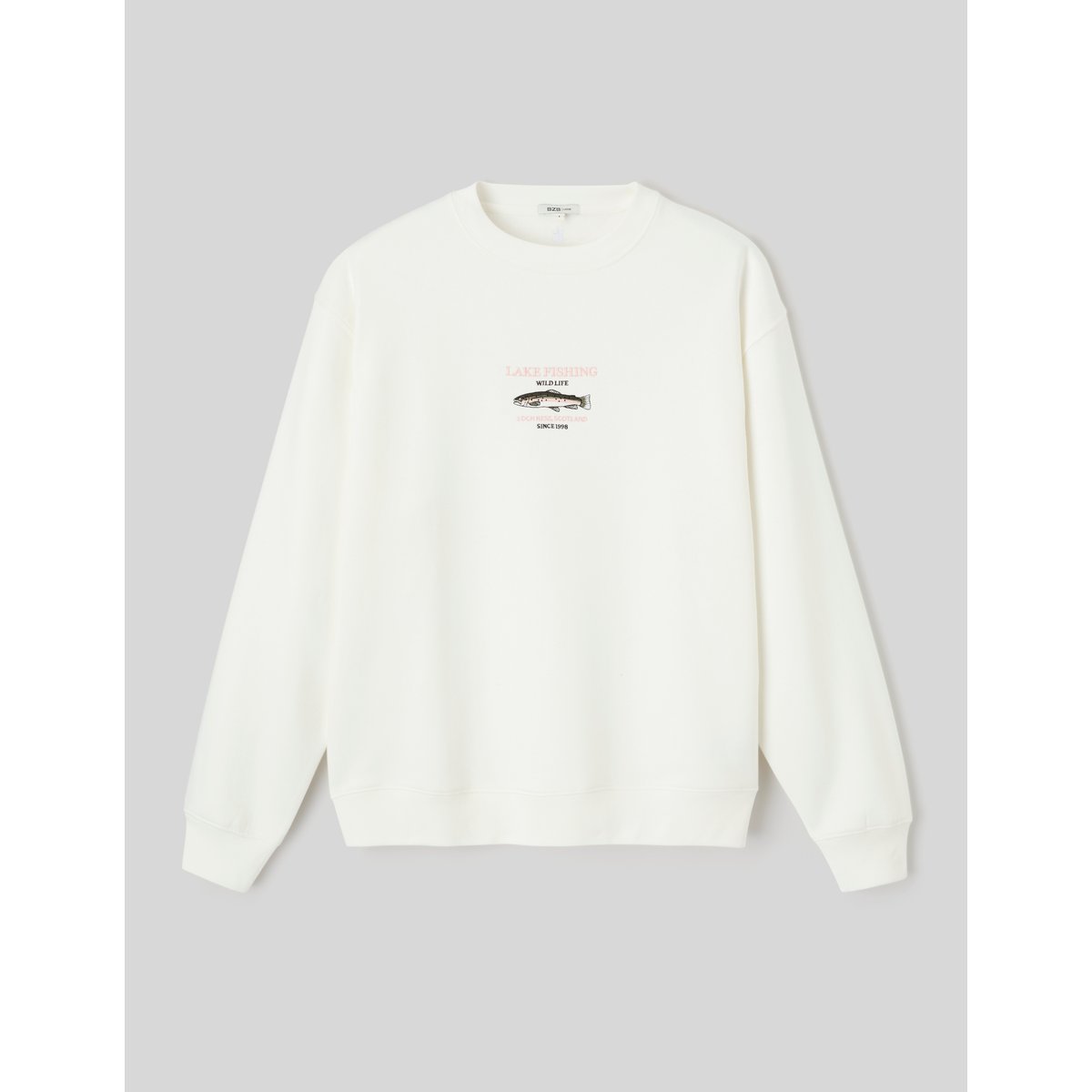 Sweat broderie poitrine blanc écru, BZB
