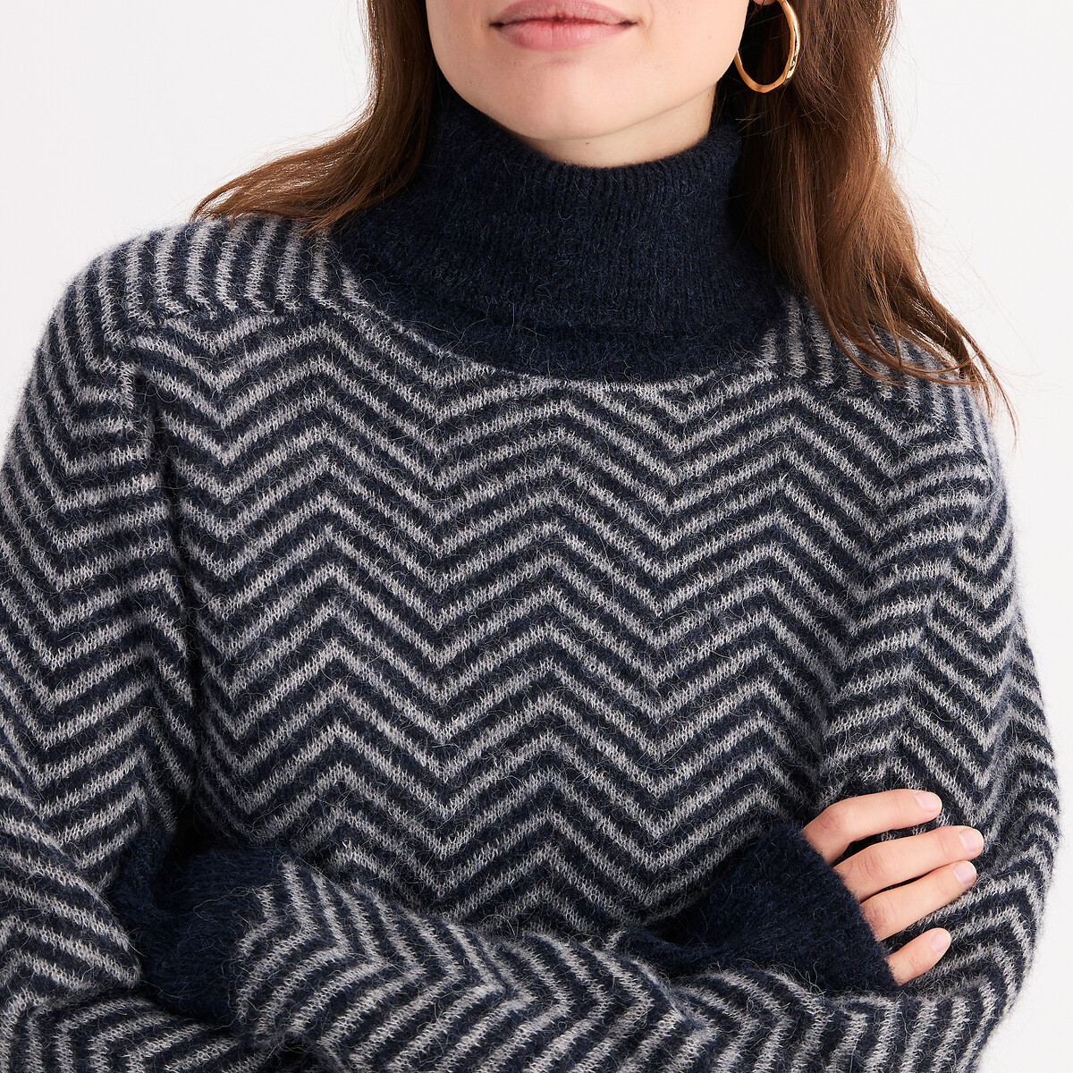 Wool and Alpaca Blend Turtleneck Jumper 90005446, ANNE WEYBURN