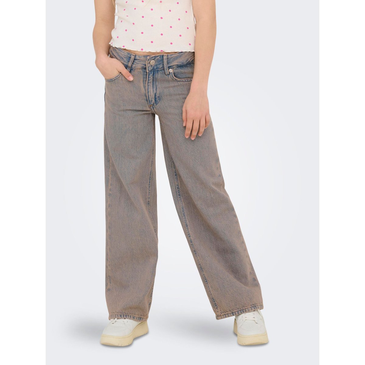 Jean À Jambe Large light blue denim, KIDS ONLY